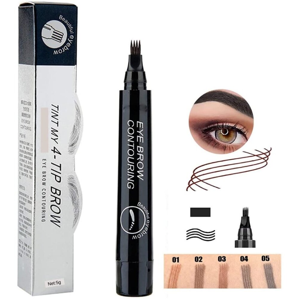 TINT MY BROW (4 - TIP) EYE COLOR FOUR FORK WATER EYEBROW PEN CONTOURING SHADE 5